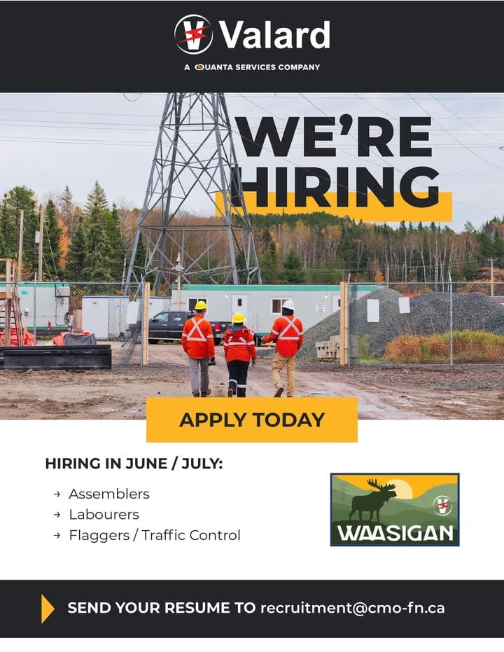 : 🚧 Valard Construction is Hiring for Waasigan Transmission Line ! 🚧 Valard, a Quanta Services company, is currently h